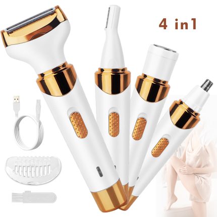 4-in-1 Rechargeable Grooming Kit for Women – Bikini, Body, Face & Underarm