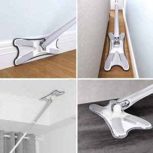 Squeeze Flat X-MOP – 360° Rotate Spin & Replaceable Flat Mop for Wet & Dry Cleaning