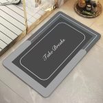 Rectangular Absorbent Bathroom Mat 50×80 cm – Rubber Quick-Dry