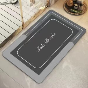 Rectangular Absorbent Bathroom Mat 50×80 cm – Rubber Quick-Dry
