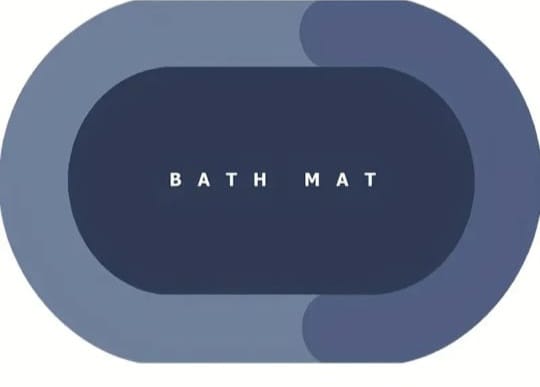 Oval Anti-Slip Absorbent Bathroom Mat 50×80 cm (Rubber Backing)