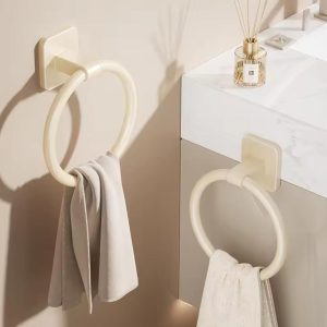 Adhesive Aluminium Bathroom Towel Ring – Wall Mounted