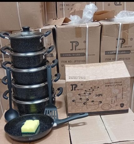 14 pcs Jamespot Granite Cookware Set