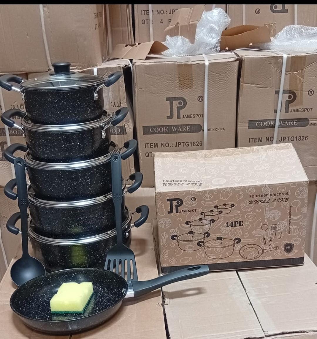 14 pcs Jamespot Granite Cookware Set 14 pcs Jamespot Granite Cookware Set