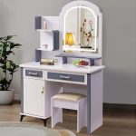 Wooden Dressing Table with LED Light