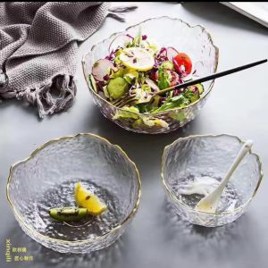 3 pcs glass salad/fruit bowl set