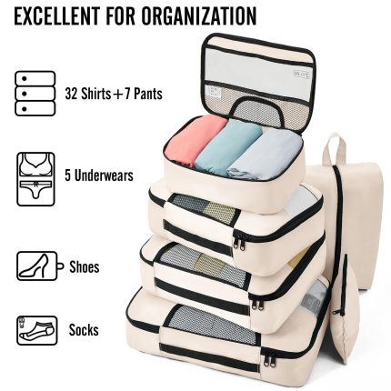 8-Piece Premium Luggage Travel Organizers Set