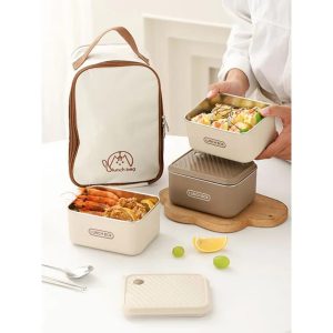 4 In 1 Lunch Insulated Set (700 ml × 3 + Lunch Bag)