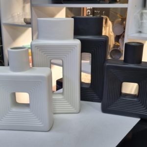 Resin Square Decorative Vase Set