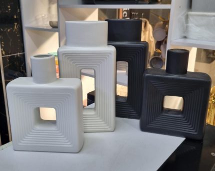 Resin Square Decorative Vase Set 