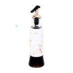 320 ml Marble Glass Oil & Vinegar Bottle (White / Black)