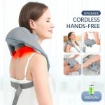 Cordless Neck & Back Massager – Rechargeable Deep Tissue 5D Kneading with Heat