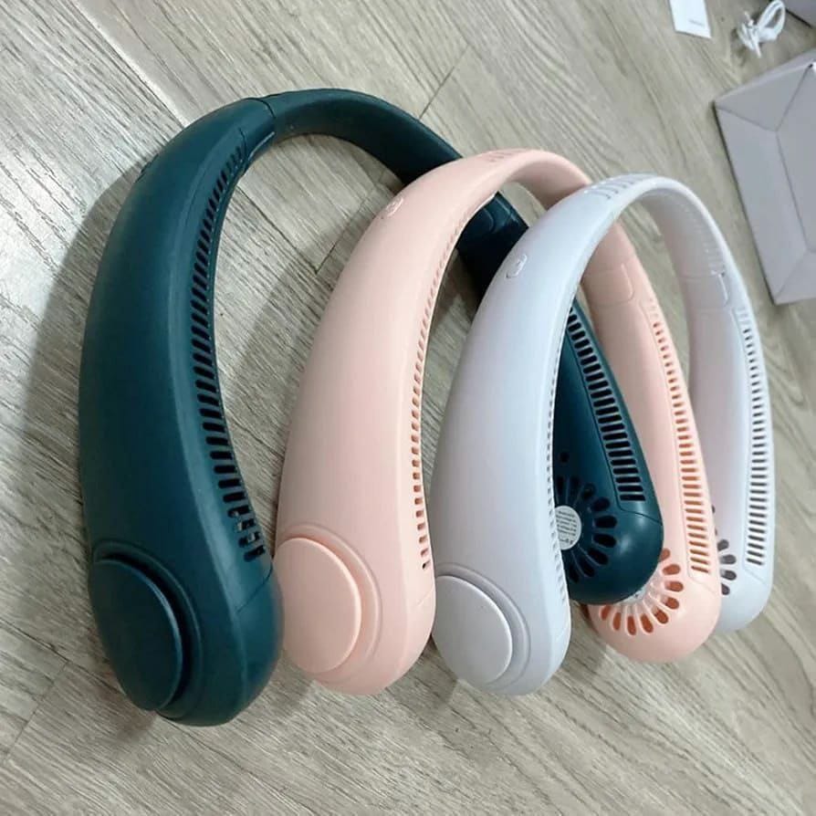 Portable Rechargeable Neck Hanging USB Fan – Hands-Free 3 Speed Cooling Portable Rechargeable Neck Hanging USB Fan – Hands-Free 3 Speed Cooling