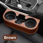 Car Cup Holder with Phone Holder & Double Side Holders – High Quality Leather Cover