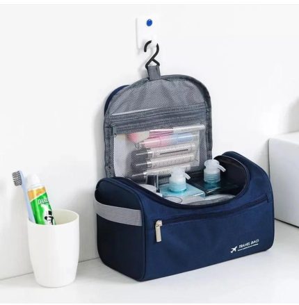Portable Waterproof Hanging Storage Bag / Travel Cosmetic Bag (Navy Blue | Grey | Black)