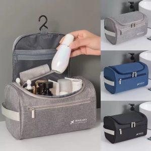Portable Waterproof Hanging Storage Bag / Travel Cosmetic Bag (Navy Blue | Grey | Black)
