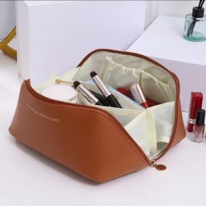 Large Capacity Cosmetic Bag Makeup Organizer – Black / Pink / Brown / Cream