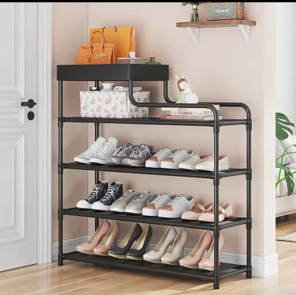 Simple Entry Way Shoe Shelf – Available in Black or White