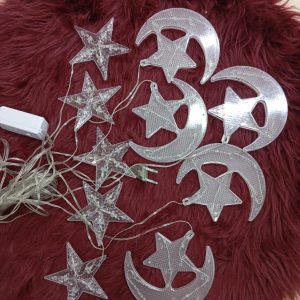 Christmas Santa Fairy Window Led Lights – 10 m Multi-Colour Curtain Lights with Santa Decors