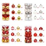 Multicoloured 24 pcs Christmas Balls Decor Set – 6cm