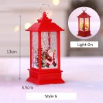 Santa Claus & Snowman Lantern Light – Vintage LED Night Lamp Warm White Battery Powered