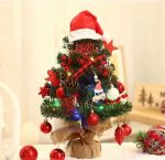45 cm High Table‑Top Potted Christmas Tree with Inbuilt Lights & Decorations