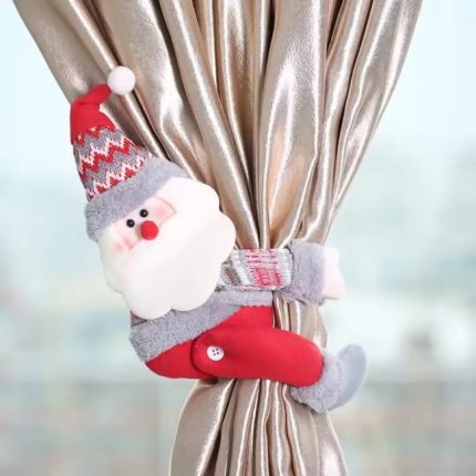 Christmas Curtain Buckles – Santa, Snowman & Reindeer Set