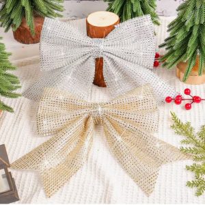 Christmas Diamond Ribbon & Bow – Luxurious Reusable Holiday Decoration