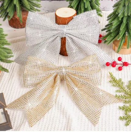 Christmas Diamond Ribbon & Bow – Luxurious Reusable Holiday Decoration