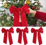 2pcs Christmas Decorative Bows