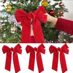 2pcs Christmas Decorative Bows