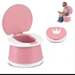 2‑in‑1 Children’s Folding Travel Toilet / Potty Training Seat – Portable Baby Potty