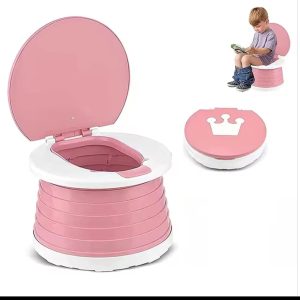 2‑in‑1 Children’s Folding Travel Toilet / Potty Training Seat – Portable Baby Potty