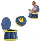 2‑in‑1 Children’s Folding Travel Toilet / Potty Training Seat – Portable Baby Potty