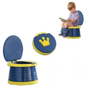 2‑in‑1 Children’s Folding Travel Toilet / Potty Training Seat – Portable Baby Potty