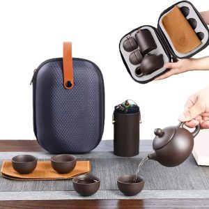 Travel Ceramic Kung Fu Teapot Set