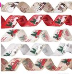 5M Christmas Themed Ribbon – Festive Wired Holiday Ribbon