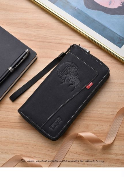 High Quality Long Leather Wallet – Multi Card Holder (20×3×12 cm)