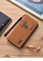 High Quality Long Leather Wallet – Multi Card Holder (20×3×12 cm)
