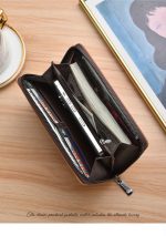 High Quality Long Leather Wallet – Multi Card Holder (20×3×12 cm)