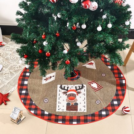 Christmas Tree Skirt 62×62 cm – Compact Festive Base Cover for Small Trees