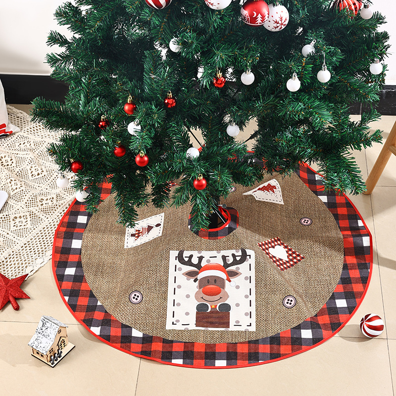 Christmas Tree Skirt 62×62 cm – Compact Festive Base Cover for Small Trees