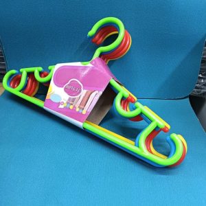 5pcs Kids Multipurpose Hangers – Strong Durable Plastic (Mixed Colours)
