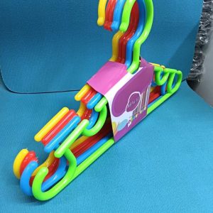 5pcs Kids Multipurpose Hangers – Strong Durable Plastic (Mixed Colours)