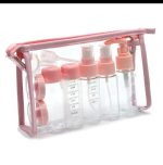 10‑Piece Refillable Travel Lotion Bottle Kit (Blue & Pink)