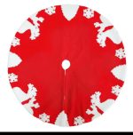 Snow Flakes Christmas Tree Skirt – 90 cm