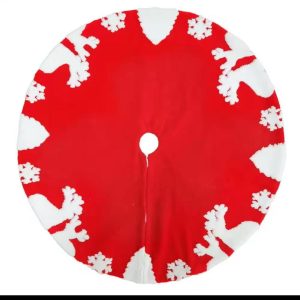 Snow Flakes Christmas Tree Skirt – 90 cm