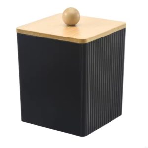 Black Multifunction Makeup Cotton Pad Storage Box