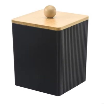Black Multifunction Makeup Cotton Pad Storage Box