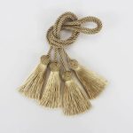 1pair Tassel Curtain Tieback – Gold Curtain Rope Holder